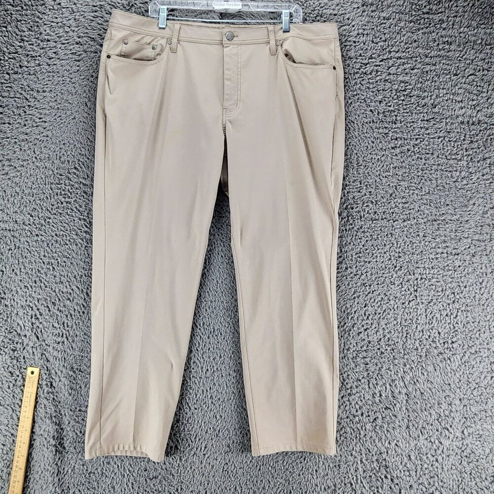J. Hilburn Pants Mens 40x27 SLL Tan Mid Rise Slim Fit *GUC*